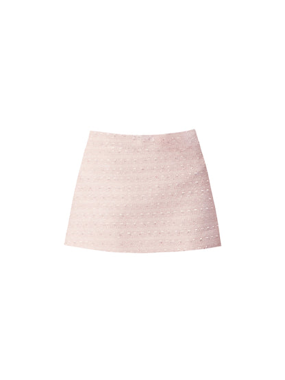 Pink French Tweed Skirt Set-Up