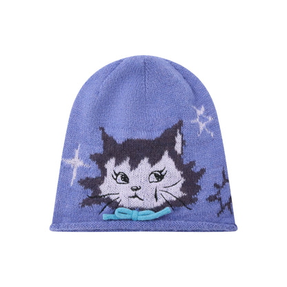 Knitted Cat Beanie Hat