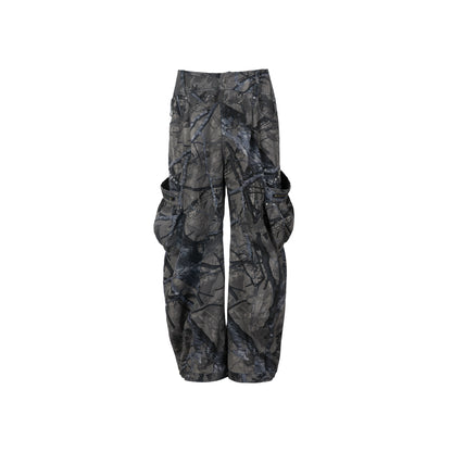 Loose Fit Camouflage Cargo Pants