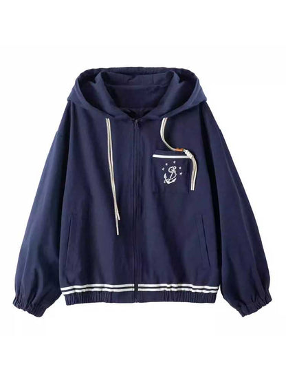 Hooded cotton jacket