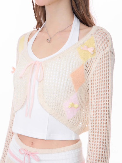 Thin sunscreen knit cardigan