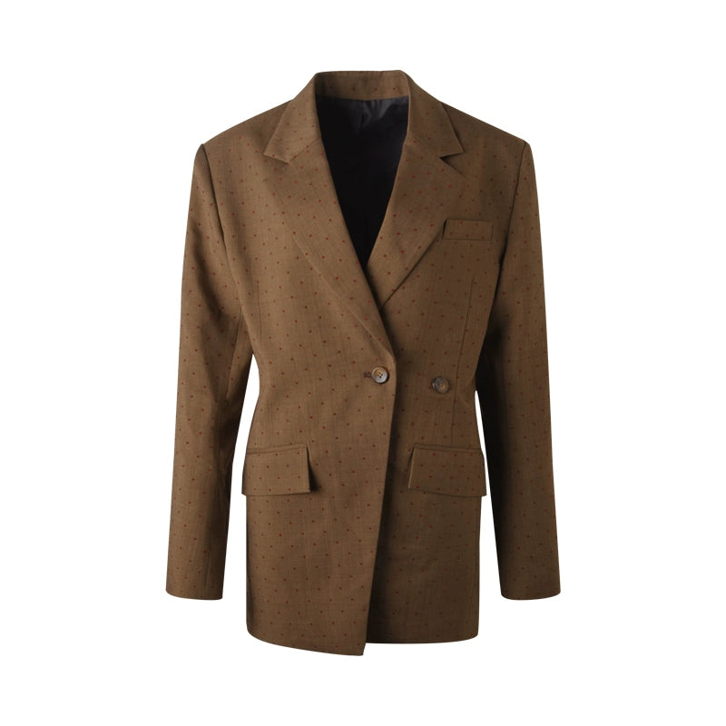 Brown Red Polka Dot Jacket