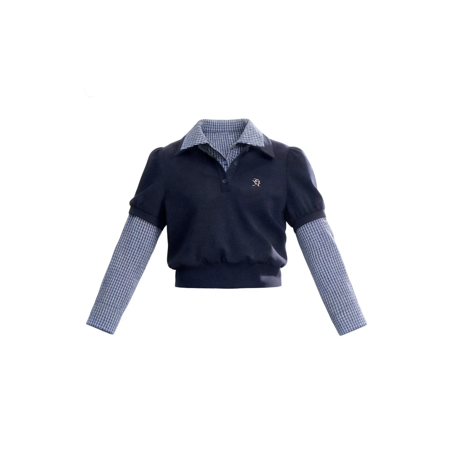 Vintage Plaid Two-Piece Top