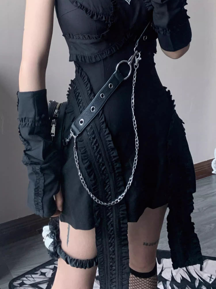 Sweet and cool punk girl dress