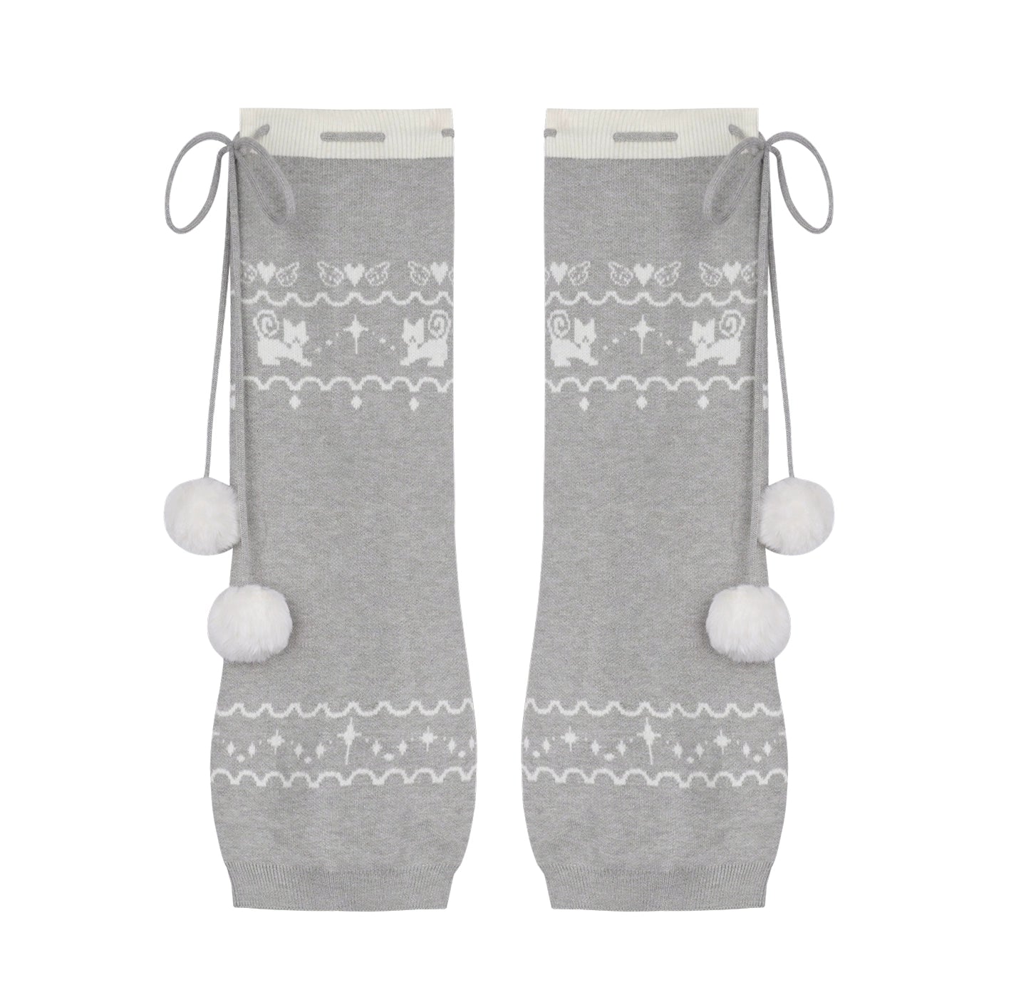 Fair Isle Knit Snow Socks Covers