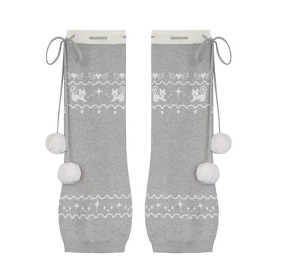 Fair Isle Knit Snow Socks Covers