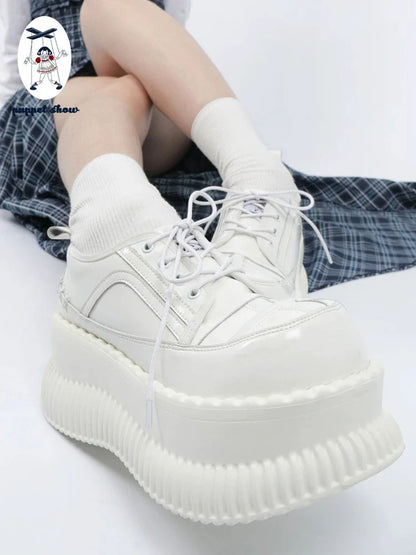 White platform shoes