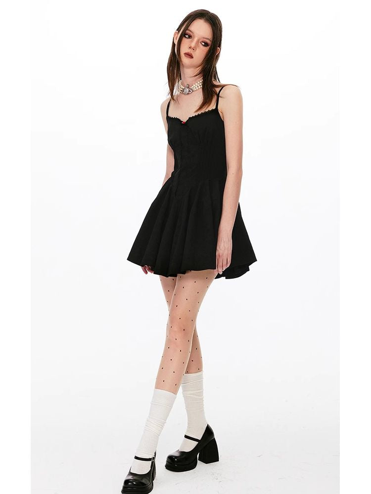 A-line suspender dress