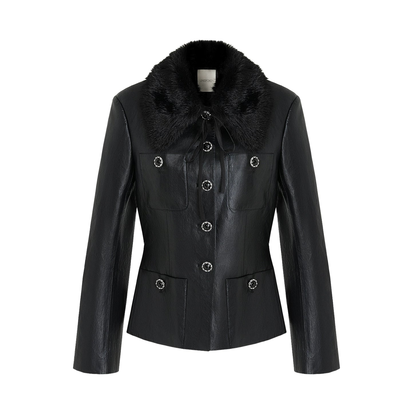 Fur Collar Patchwork Jacket