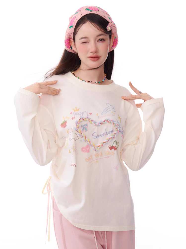 Printed long sleeve T-shirt