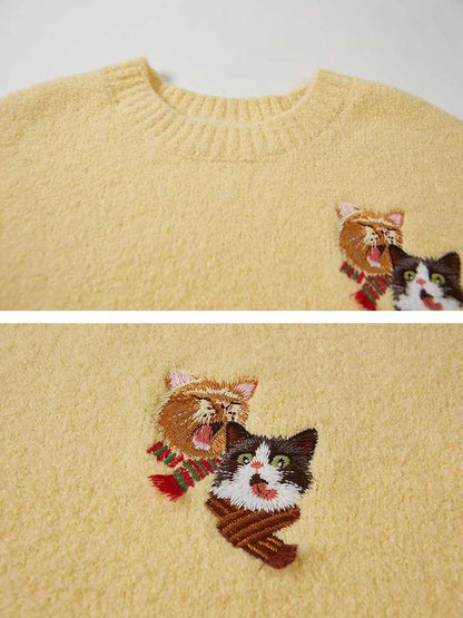 Kitten knitted sweater