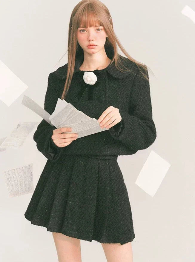 Wool Jacket And Skirt Set