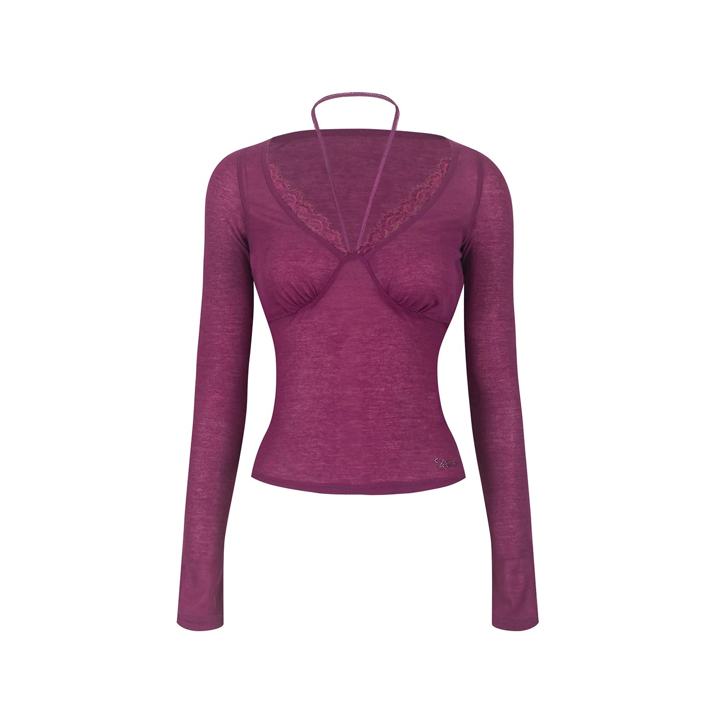 Lace Trim V-Neck Top