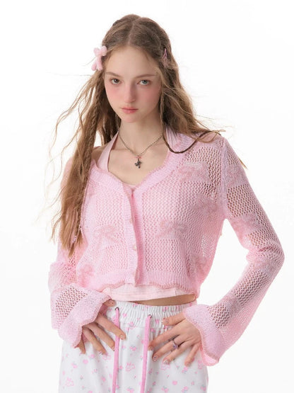 Sunscreen knit cardigan