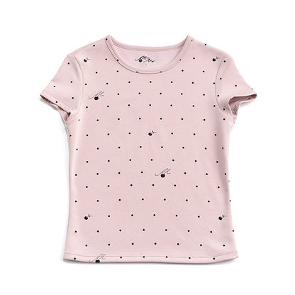 Polka Dot Lyocell Blend Top