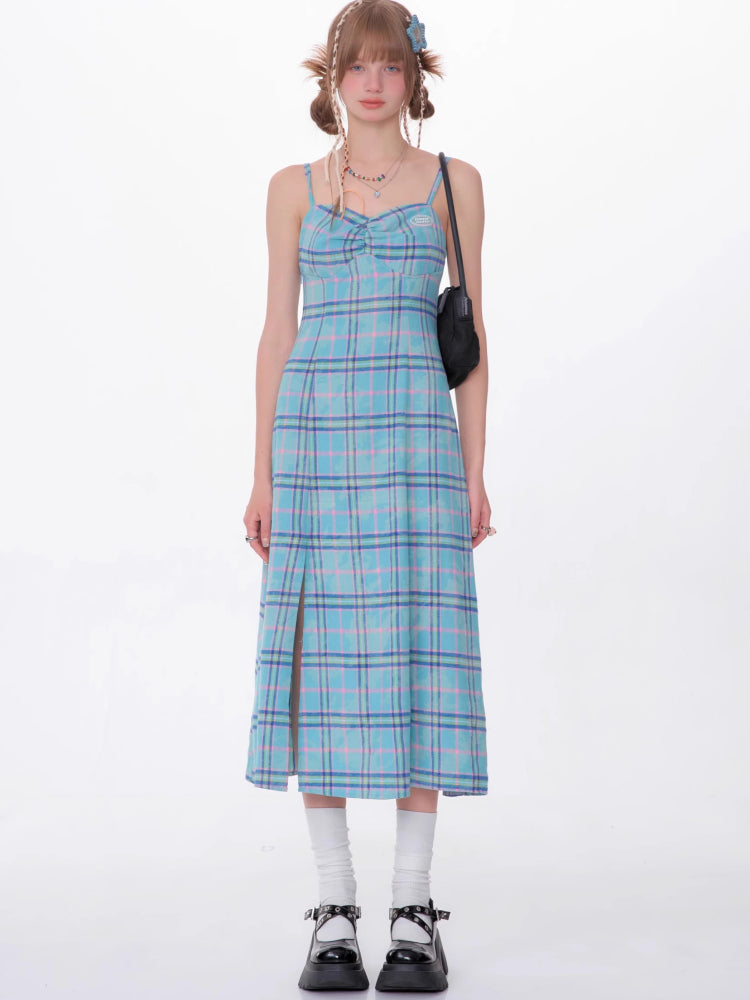 Plaid sleeveless dress