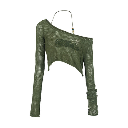 Holo Knit Asymmetric Top