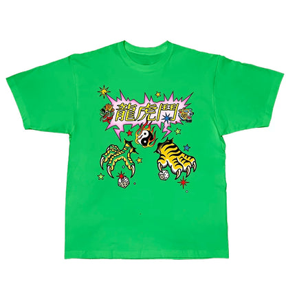 Drachen-Tiger-Hip-Hop-Oberteil