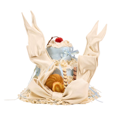 Chapeau crème vintage rococo