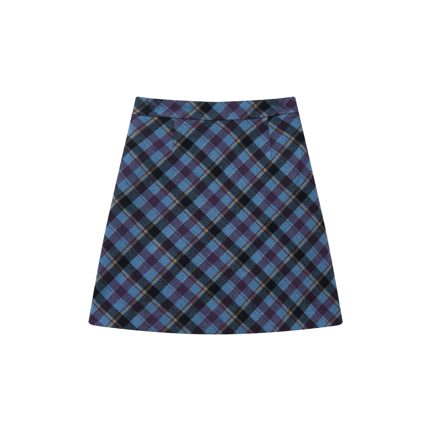 Night Wool Tweed A-Line Skirt