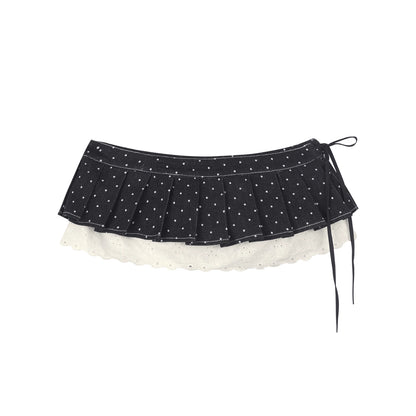 Detachable Skirt Polka Dot Jeans