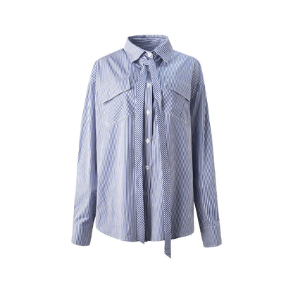 Blue And White Stripe Shirt