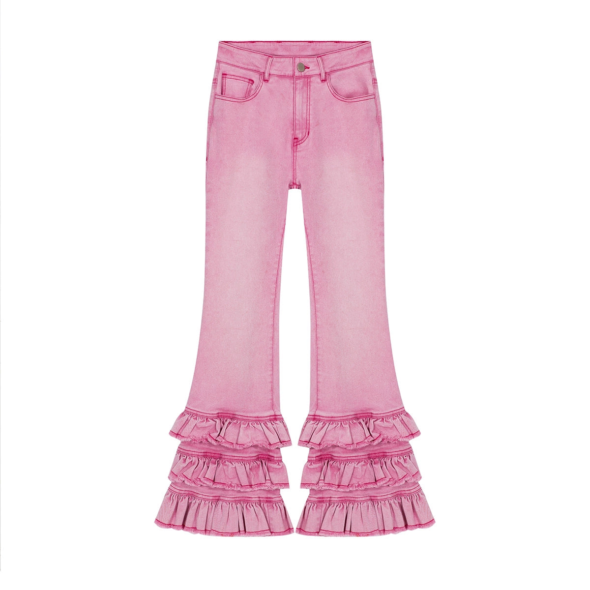 Girly Lace Denim Pants