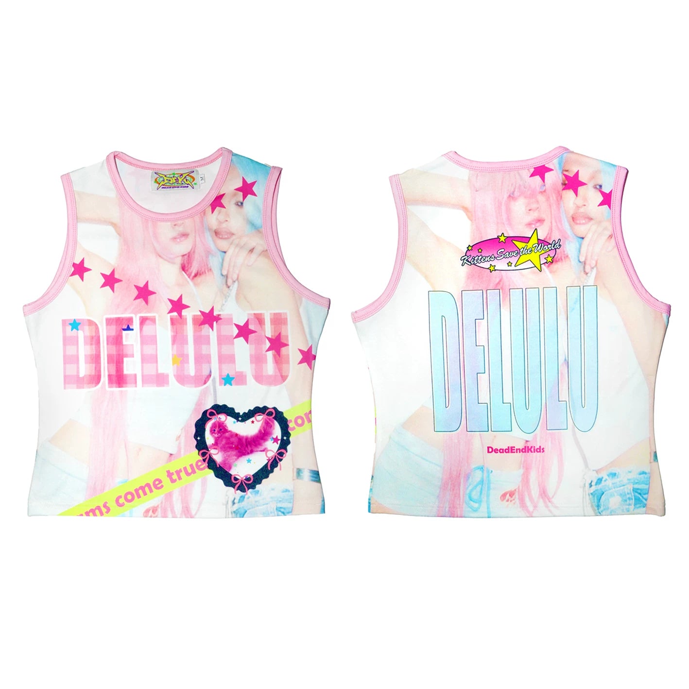 Amerikanisches Y2K-Tanktop mit Print