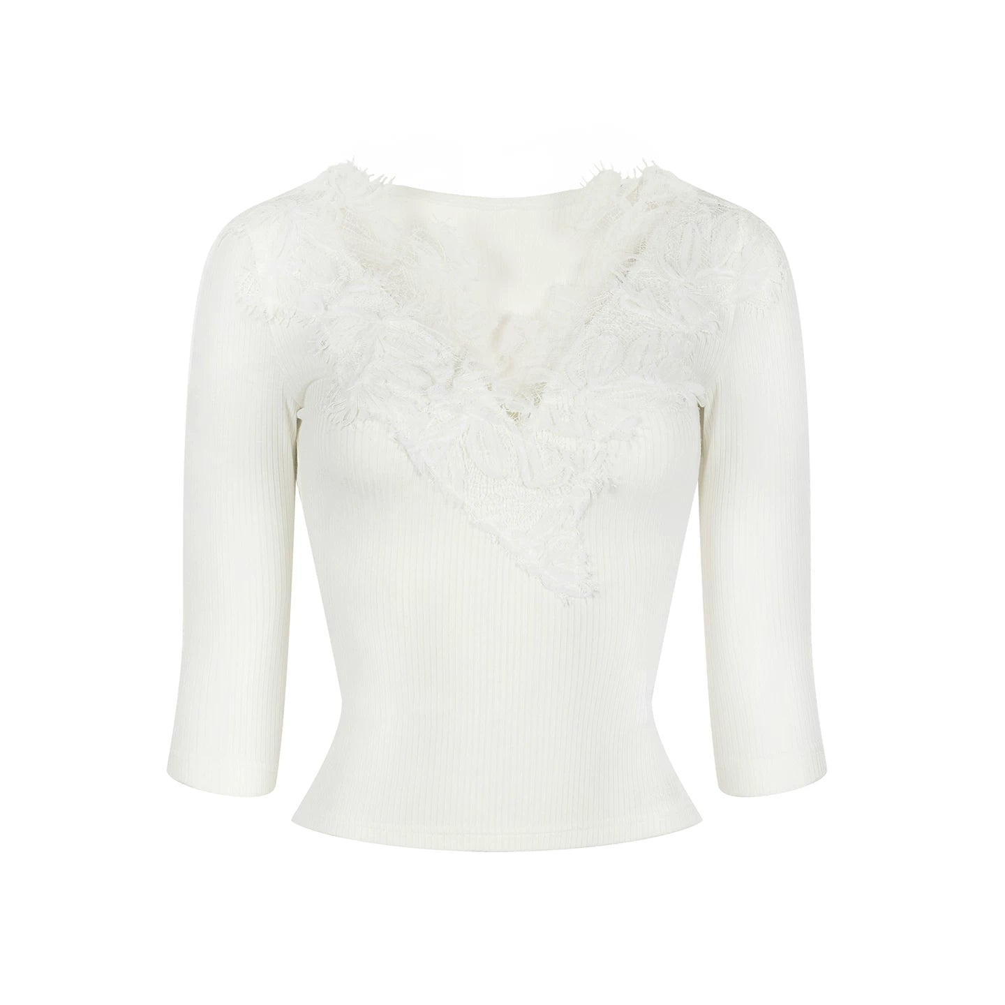 Lace Floral V-Neck Top