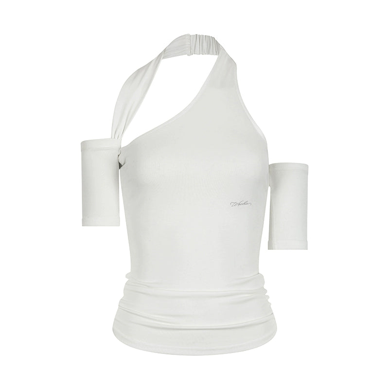 Twisted Halterneck Short Sleeve T-Shirt