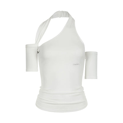 Twisted Halterneck Short Sleeve T-Shirt