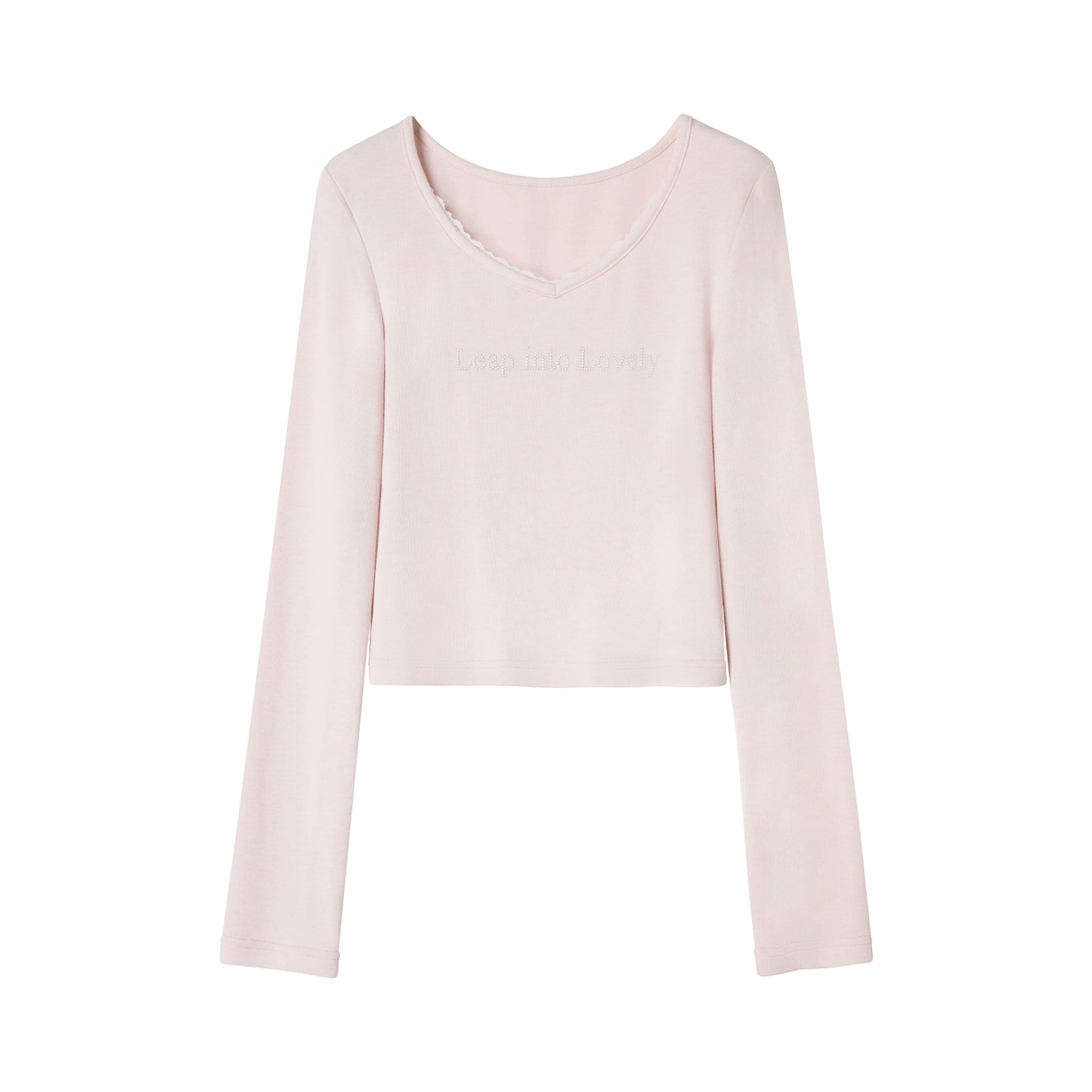 Pearl Rhinestone Wool Top