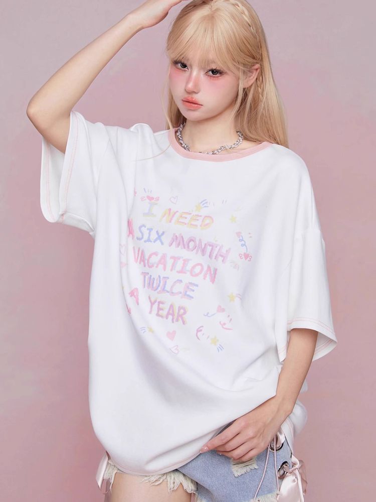 Loose short sleeve T-shirt