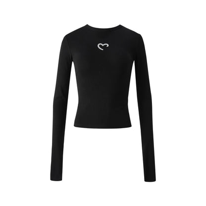 Love Black Base Layer Top