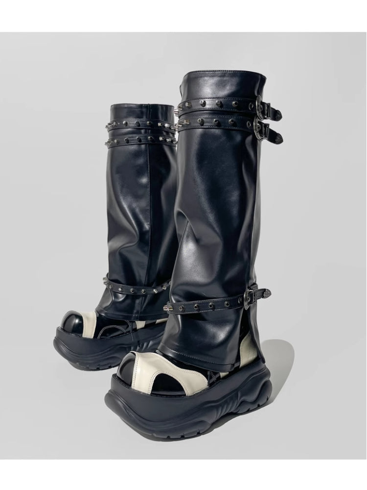 Hot girl punk style boots