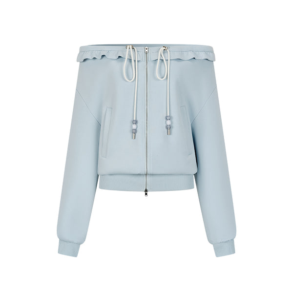 Chic Double Knit Zipper Cardigan