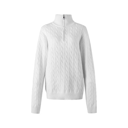 Three-Dimensional Cable Knit Sweater