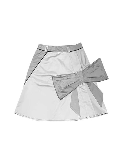 Silver patchwork skirt