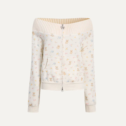 One-Shoulder Sweatshirt Set-Up