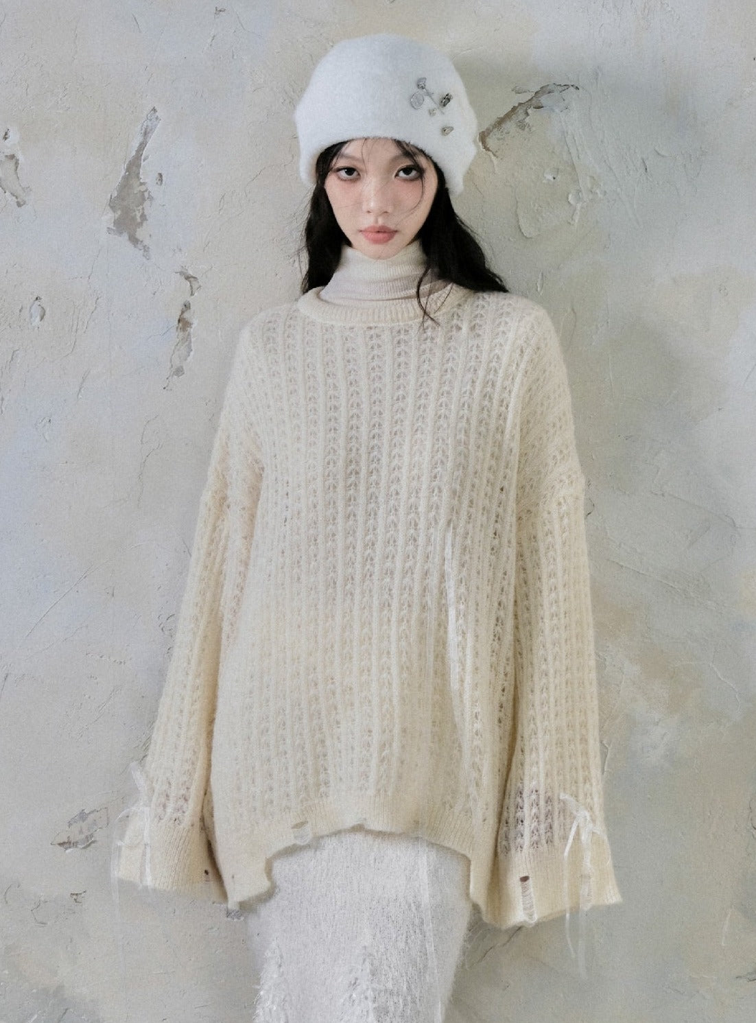 Hole Loose Knitted Tops