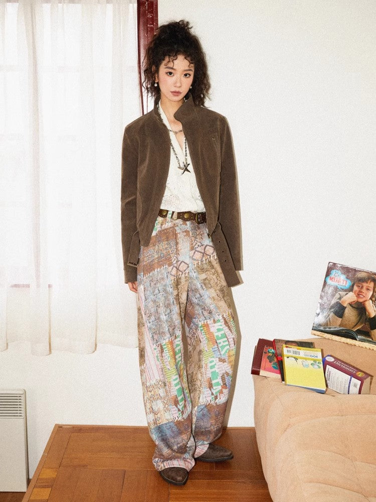 Printed casual pants