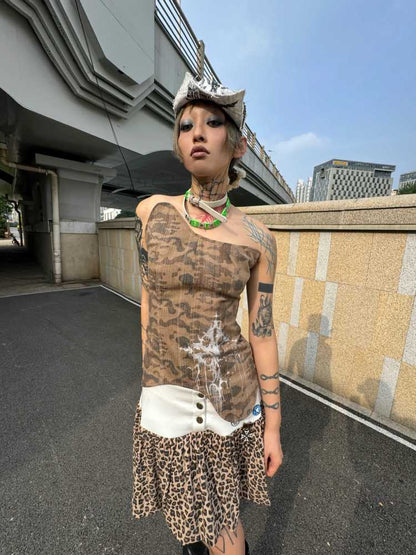 Designer camouflage tube top