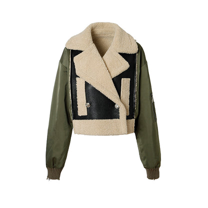 Retro Patchwork Flight Jacket