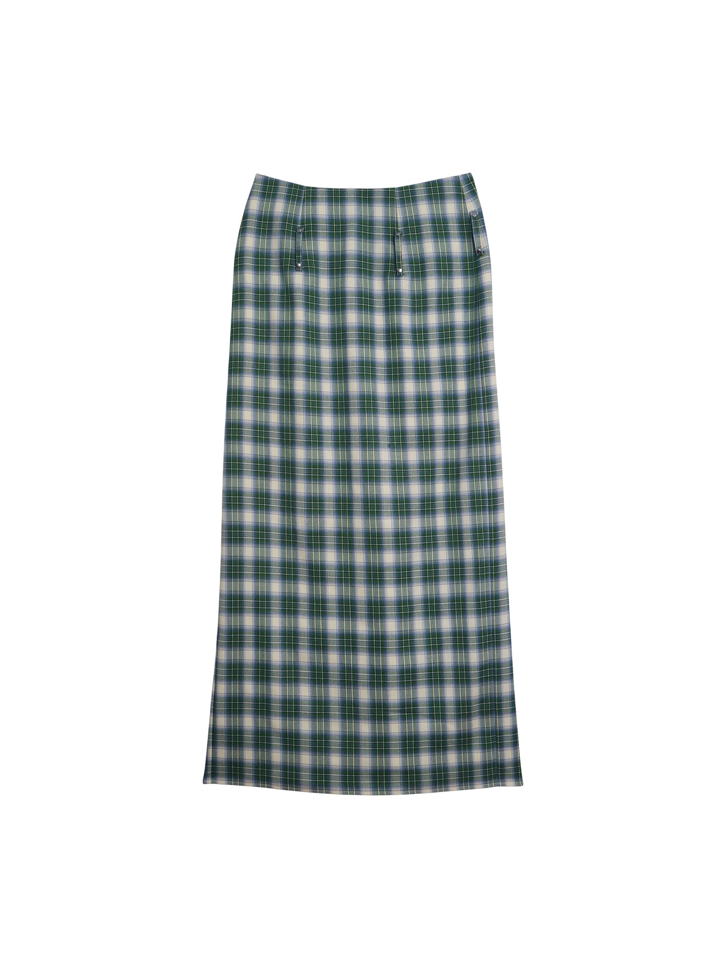 Vintage Long Straight Pleated Skirt