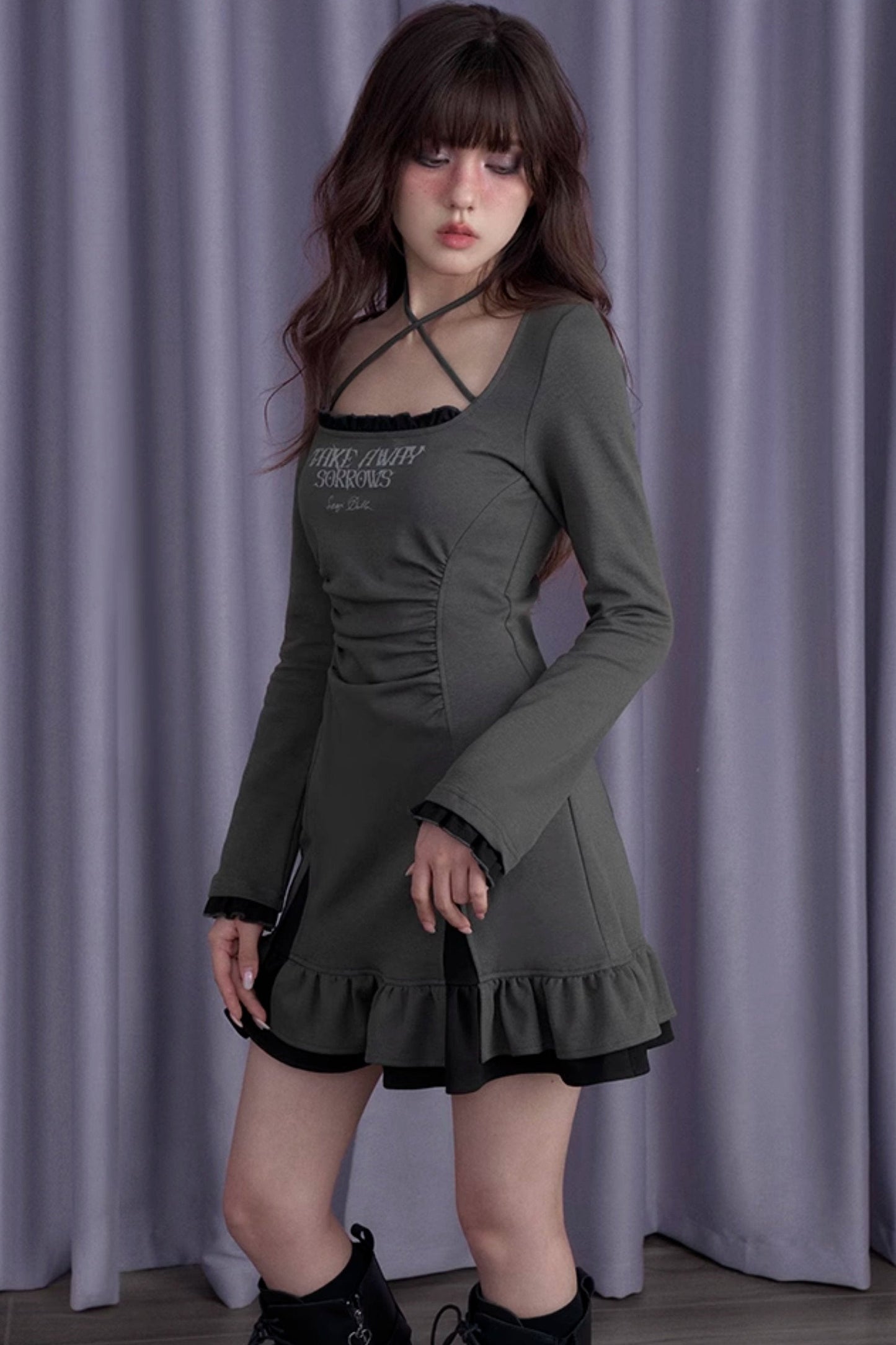 Demon Overture Fake Two-Piece Dress