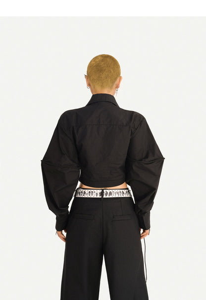 Minimalist High-Waist Wide-Leg Pants