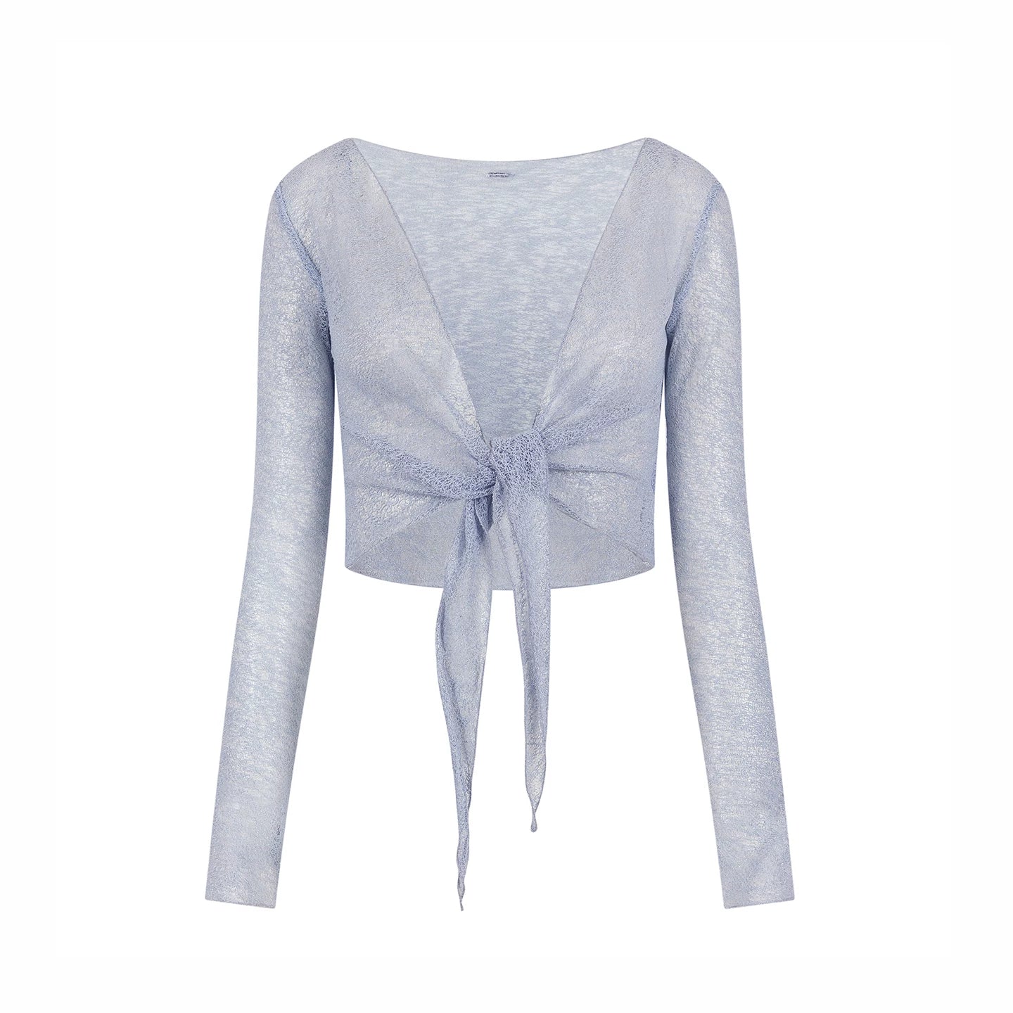 Shiny Silk Sheer Cardigan