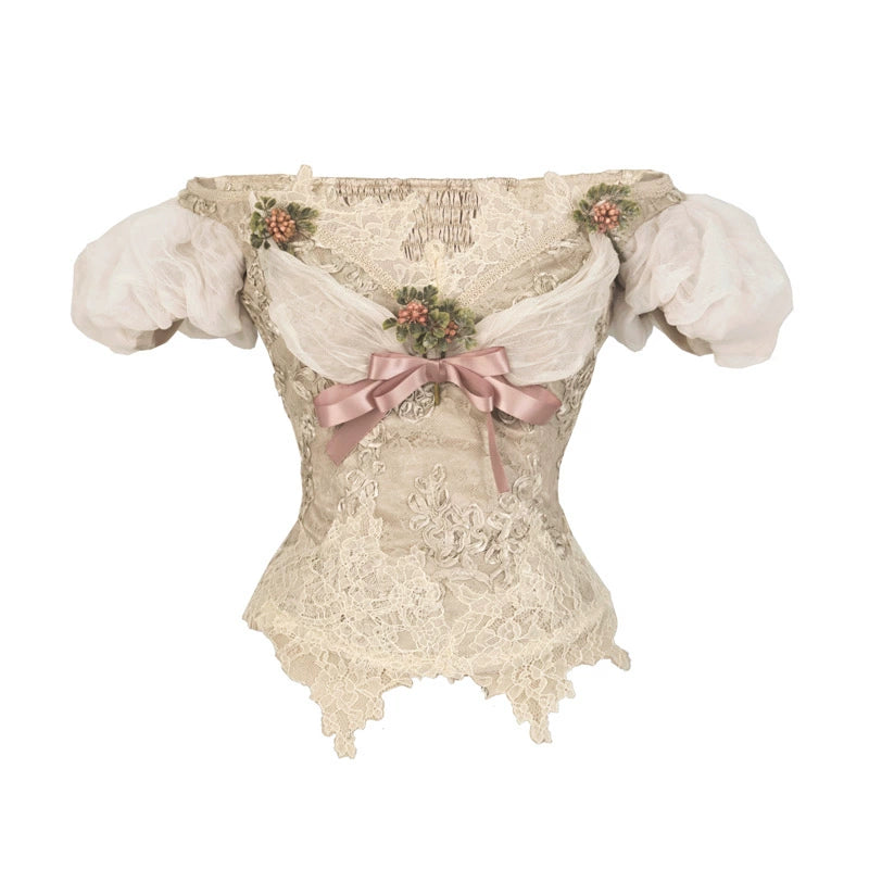 Eros Poetry Vintage One-Shoulder Mesh Top