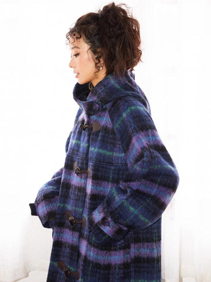 Plaid long coat