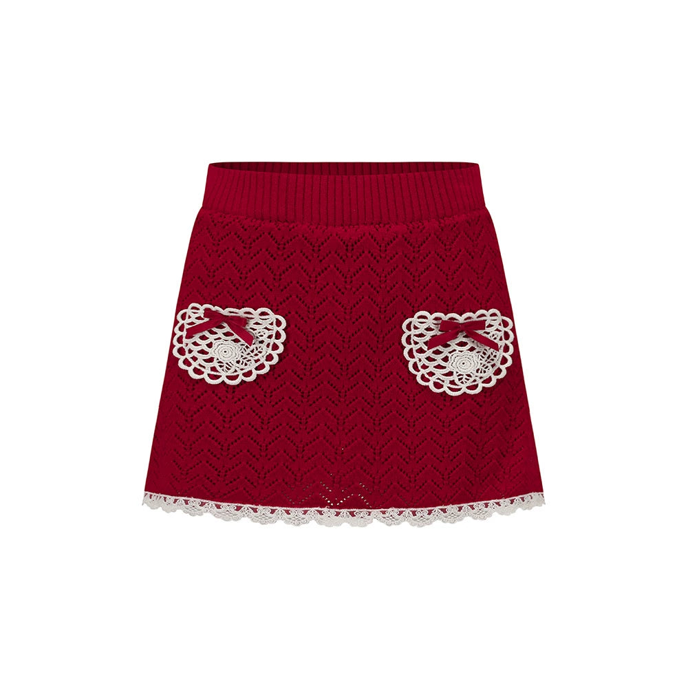 Lacemade Knit Sweater Skirt Set